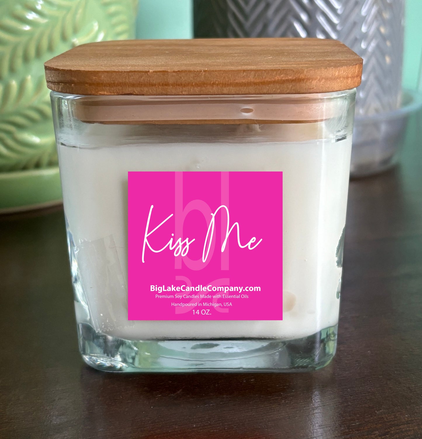 KISS ME Refillable Glass Candle (14 oz.)