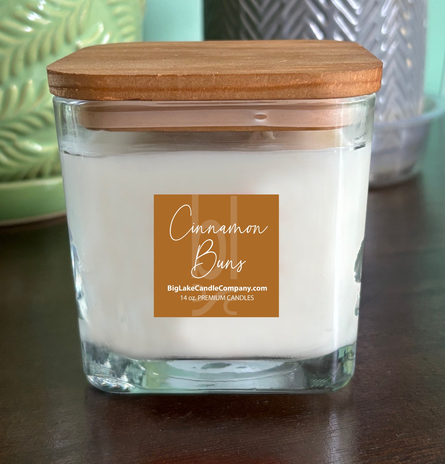Cinnamon Buns Refillable Glass Candle (14 oz.)