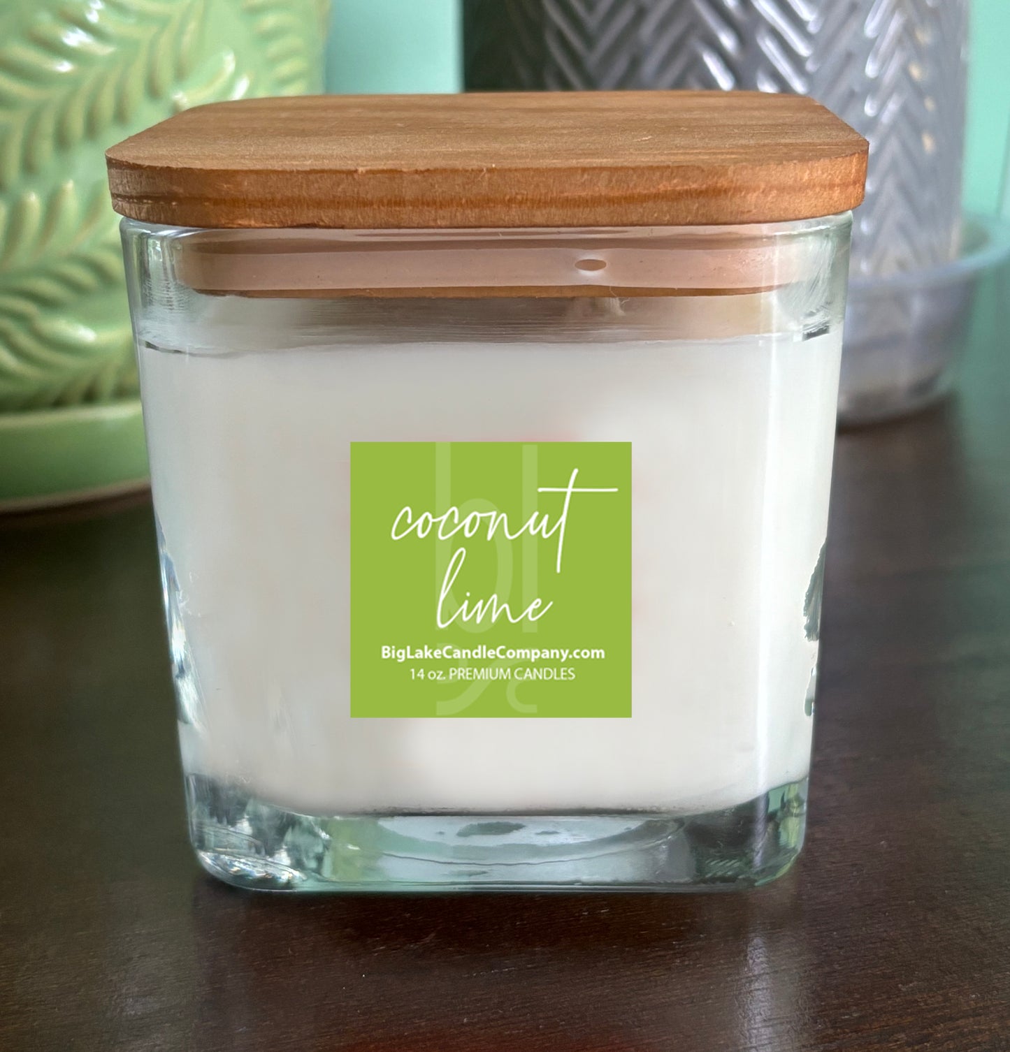 Coconut Lime Refillable Glass Candle (14 oz.)