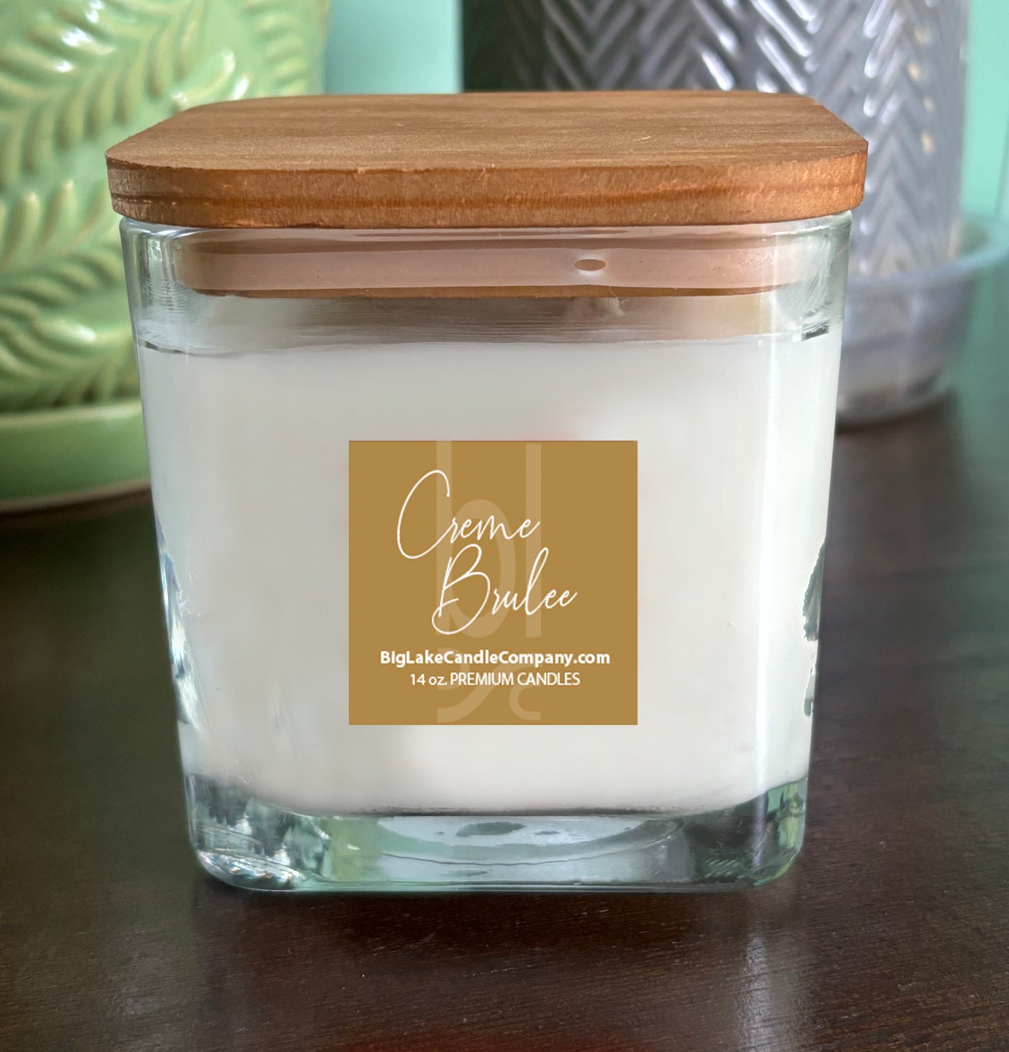 Creme Brulee Refillable Glass Candle (14 oz.)
