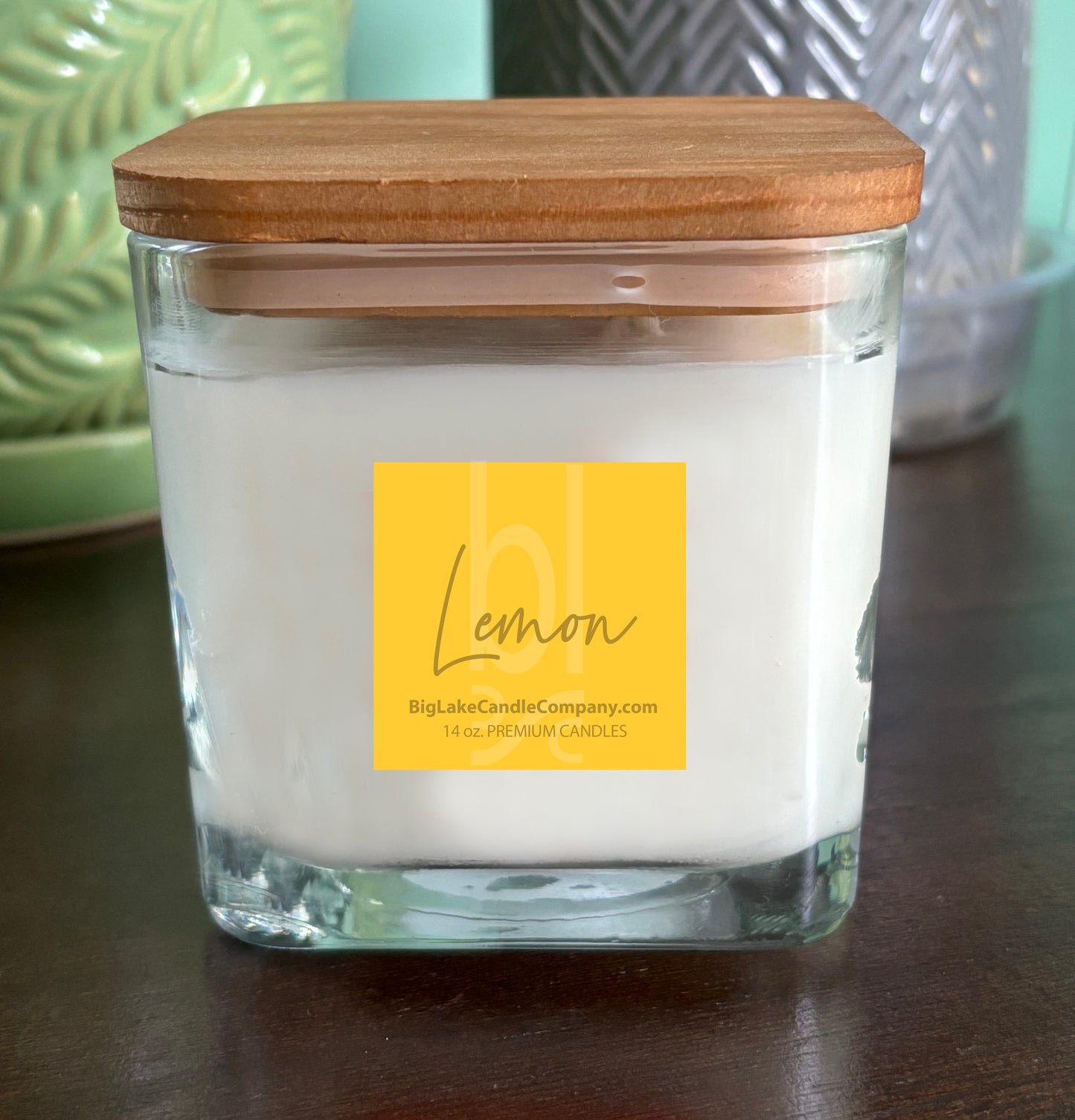 Lemon Refillable Glass Candle (14 oz.)