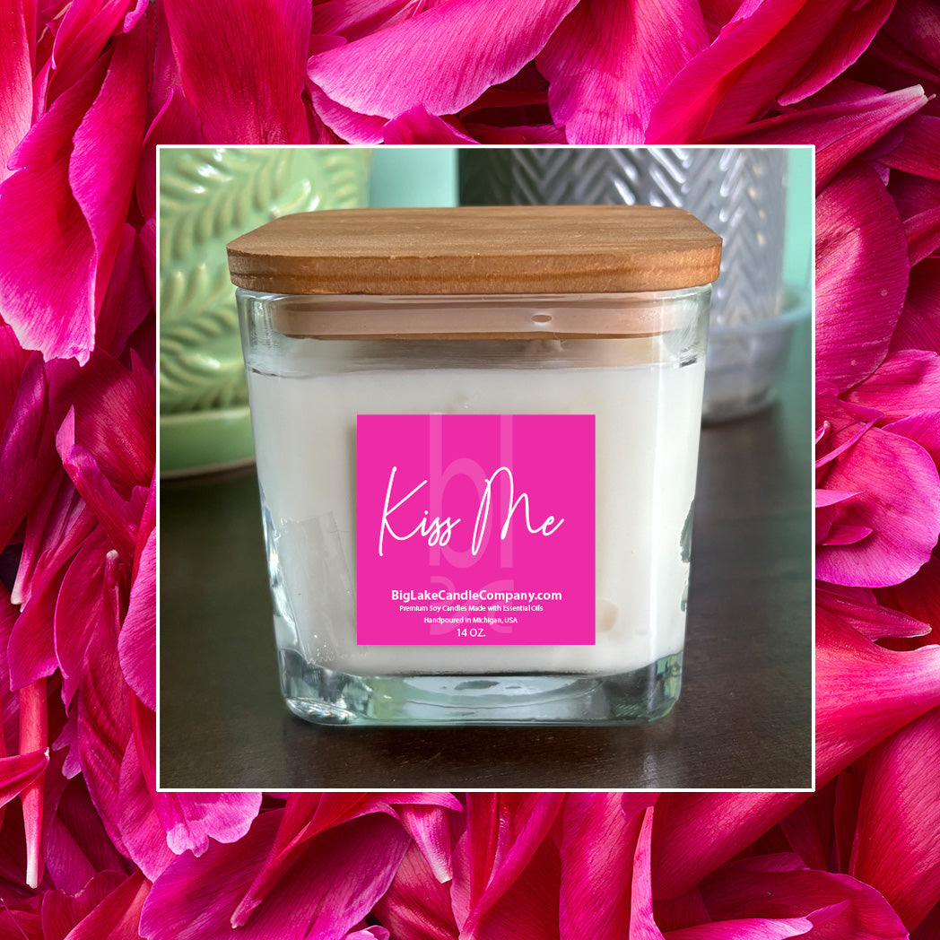 KISS ME Refillable Glass Candle (14 oz.)