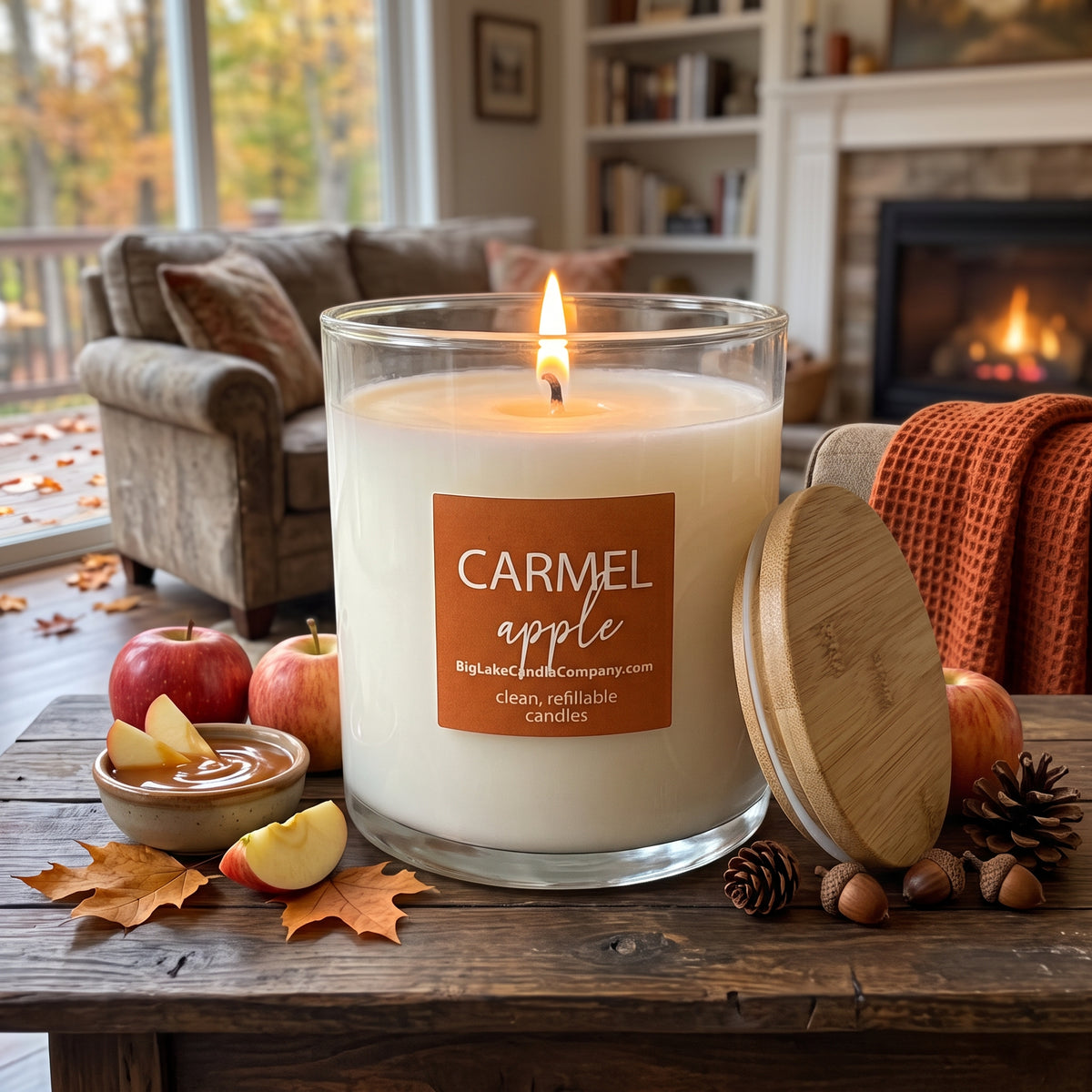 Caramel Apple — 13.5 oz Refillable Candle