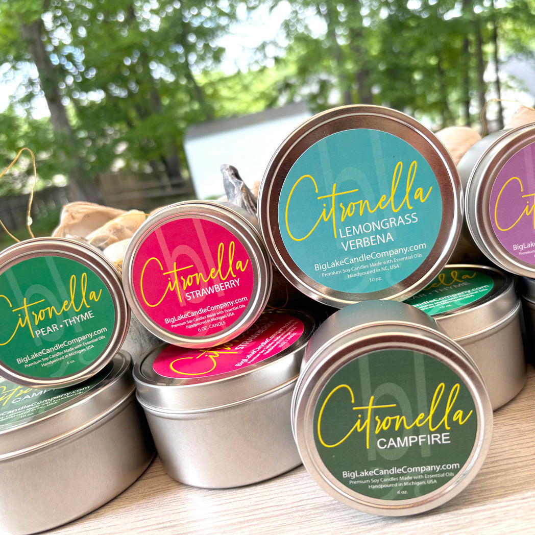 Strawberry Outdoor Citronella Candles
