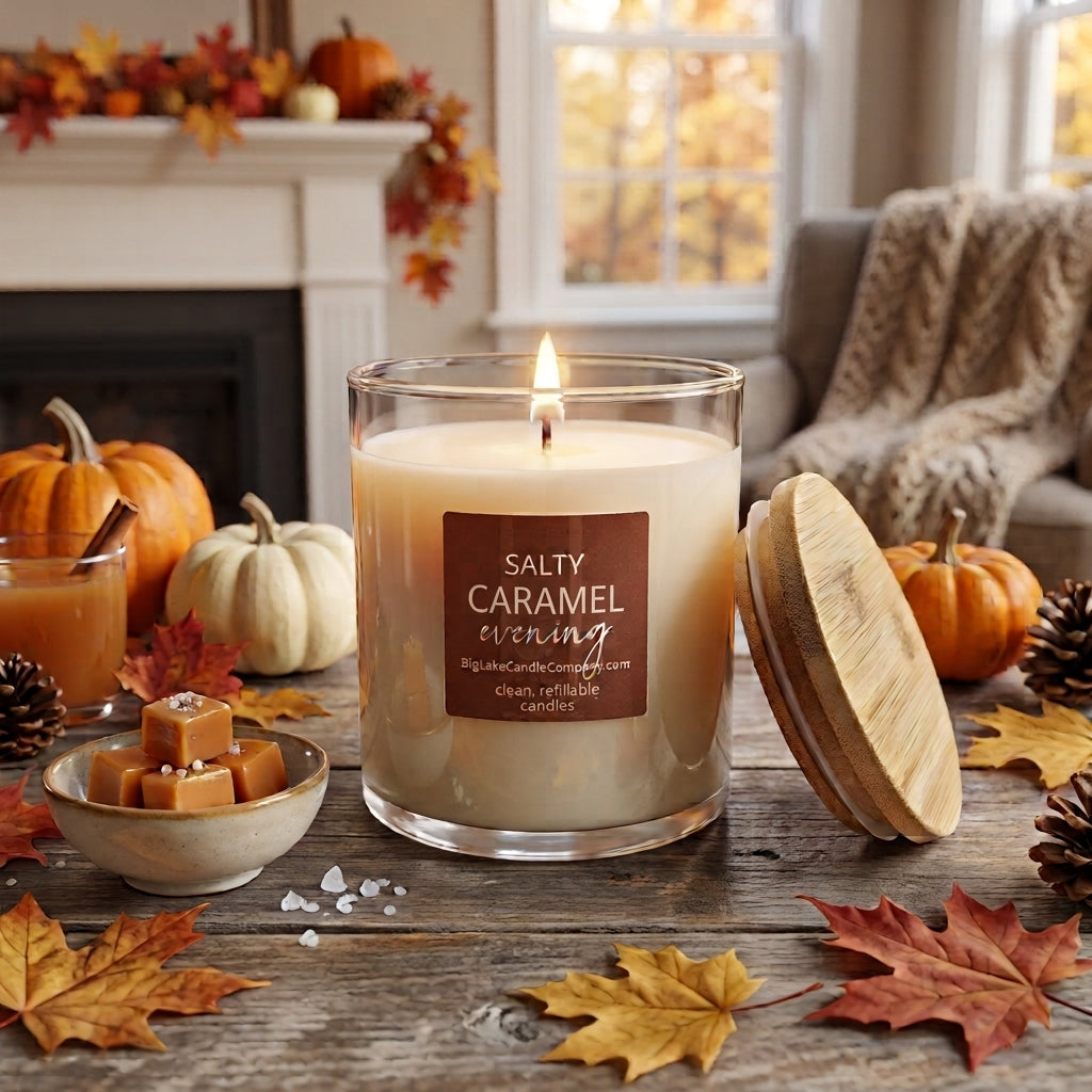 Salty Caramel Evening — 13.5 oz Refillable Candle