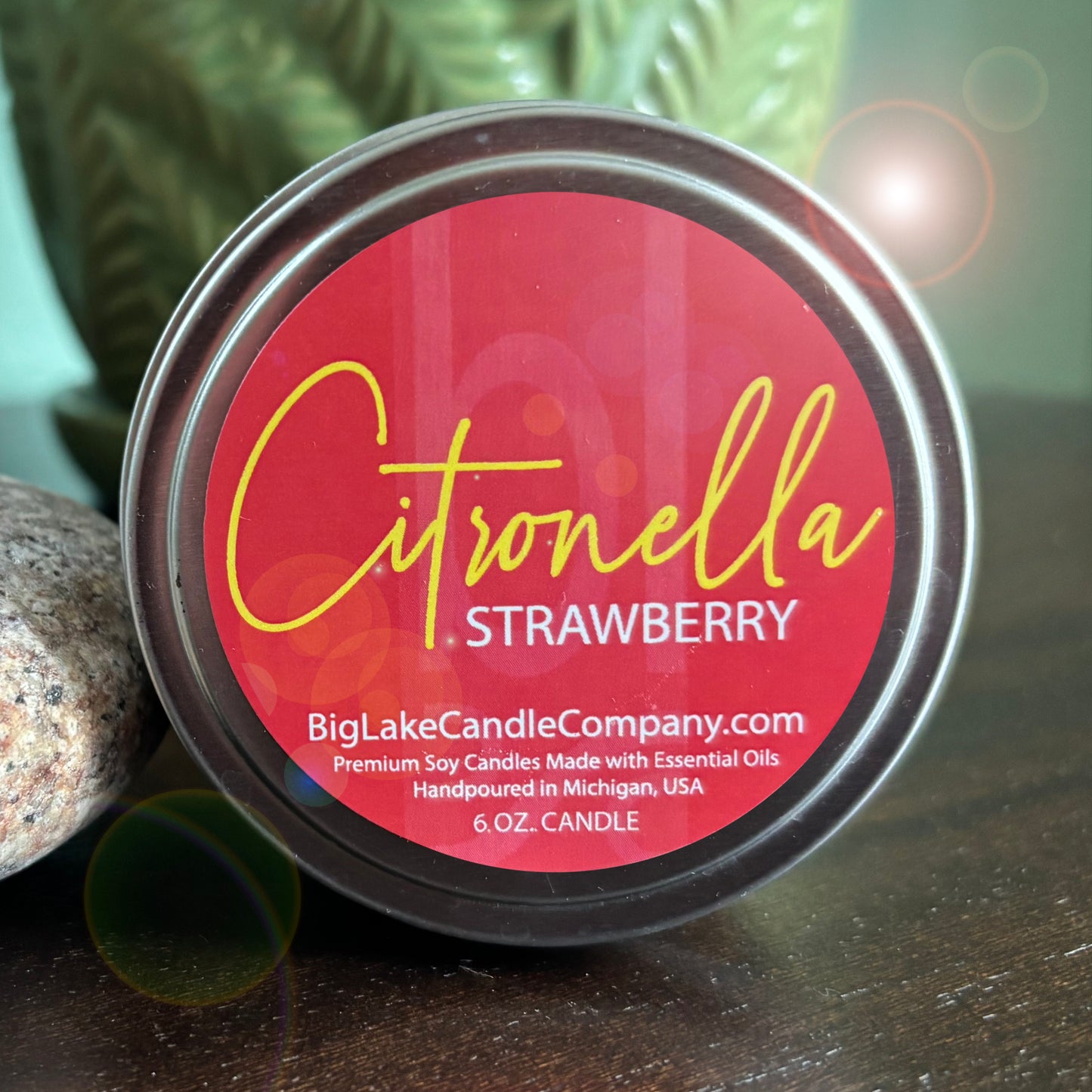 Strawberry Outdoor Citronella Candles