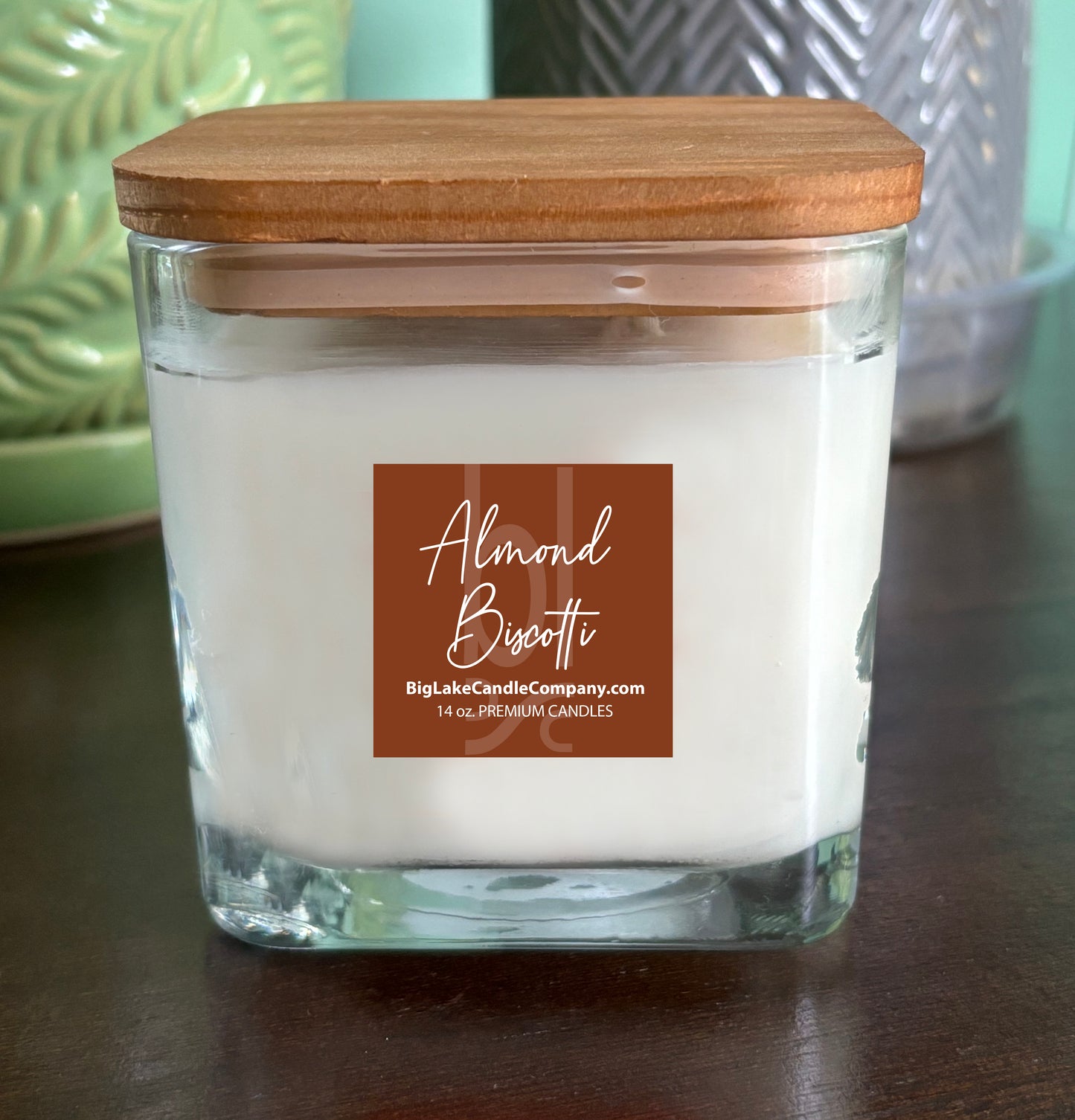 Almond Biscotti Refillable Glass Candle (14 oz.)
