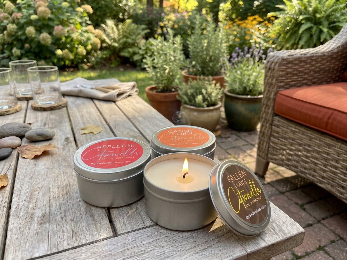 Fall Outdoor Citronella Candles