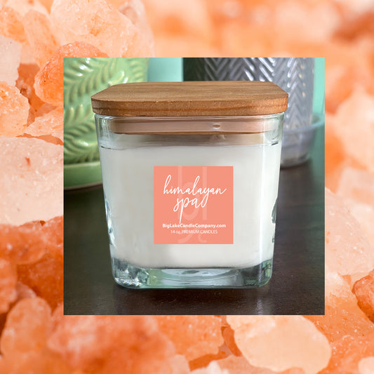 Himalayan Spa Refillable Glass Candle (14 oz.)