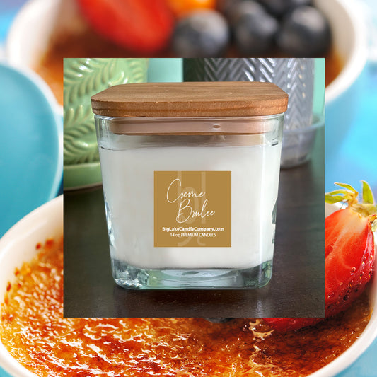 Creme Brulee Refillable Glass Candle (14 oz.)