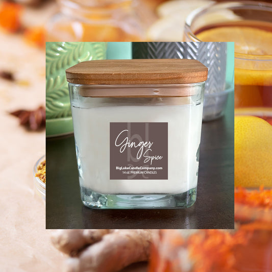 Ginger Spice Refillable Glass Candle (14 oz.)