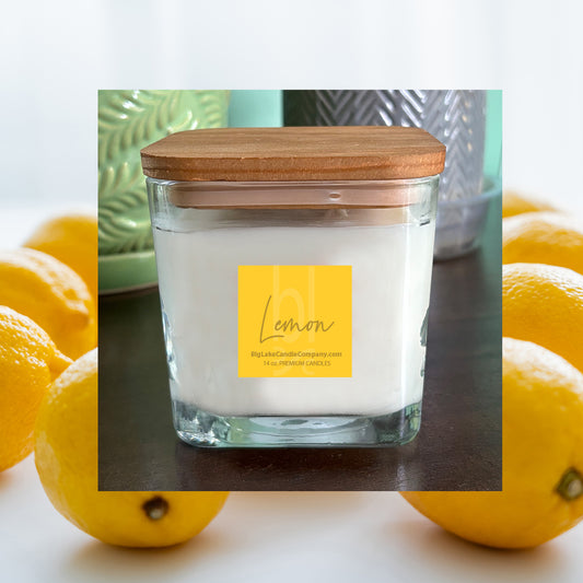 Lemon Refillable Glass Candle (14 oz.)