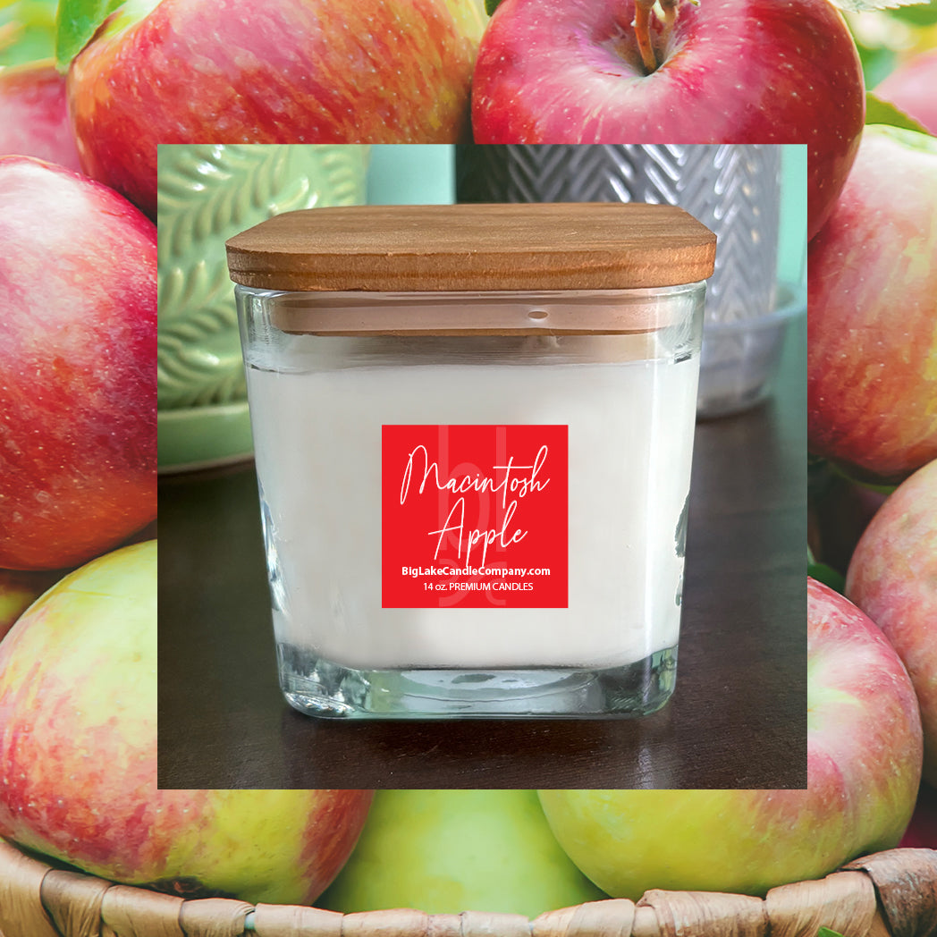 Macintosh Apple Refillable Glass Candle (14 oz.)