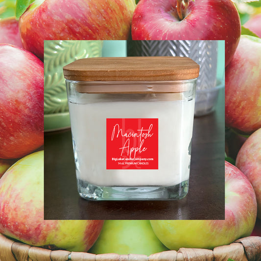 Macintosh Apple Refillable Glass Candle (14 oz.)