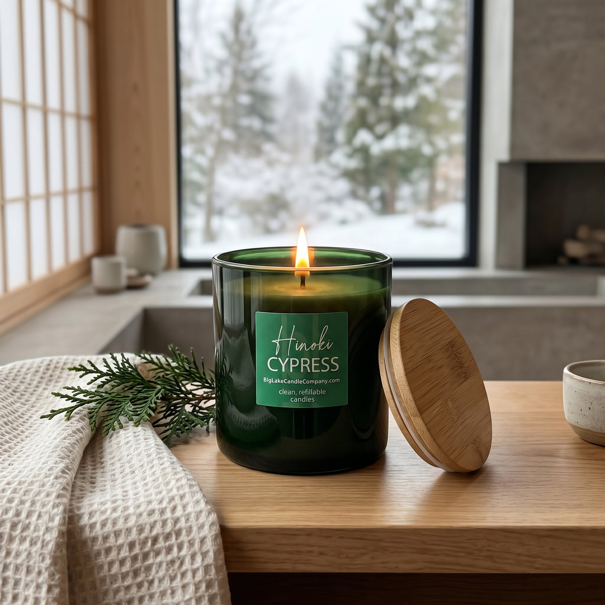 Hinoki Cypress — 13.5 oz Refillable Candle