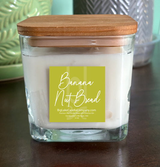 Banana Nut Bread Refillable Glass Candle (14 oz.)