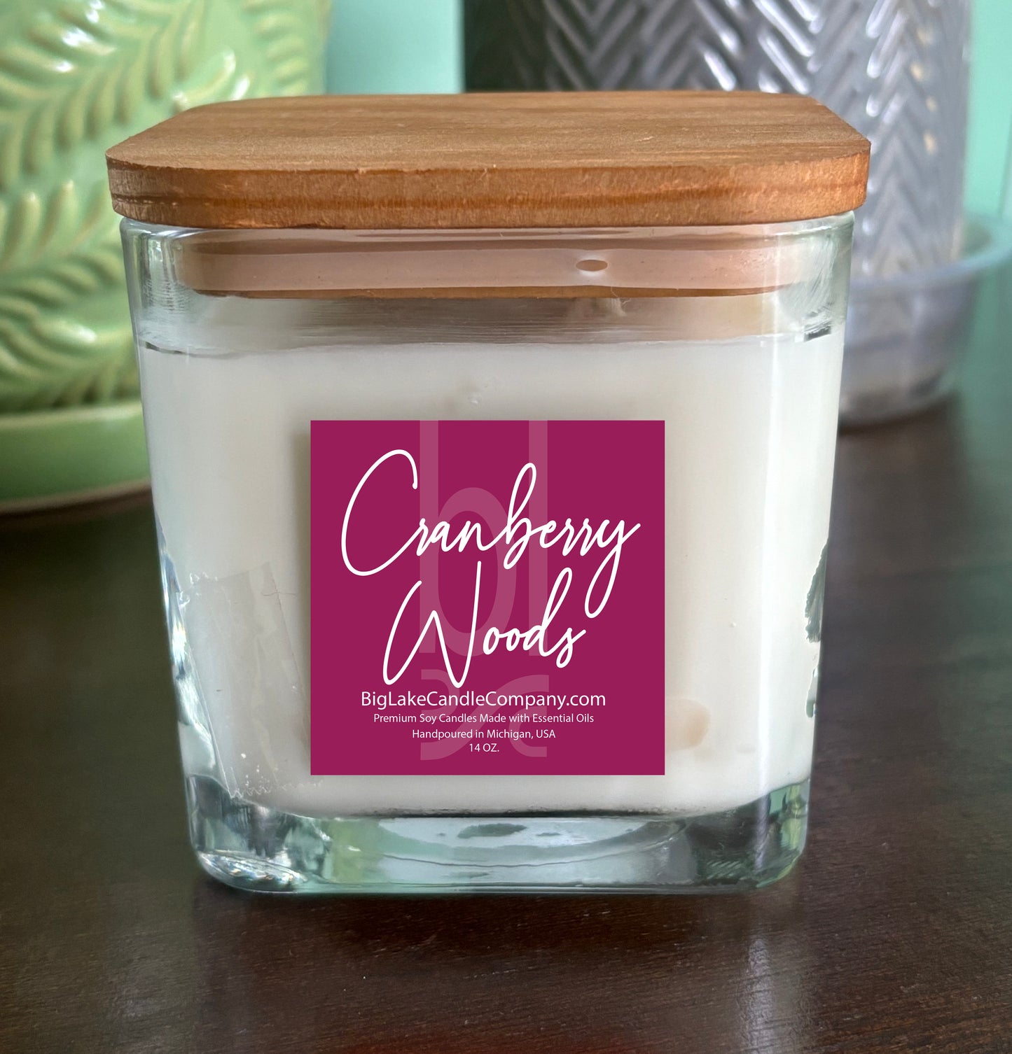 Cranberry Woods Refillable Glass Candle (14 oz.)