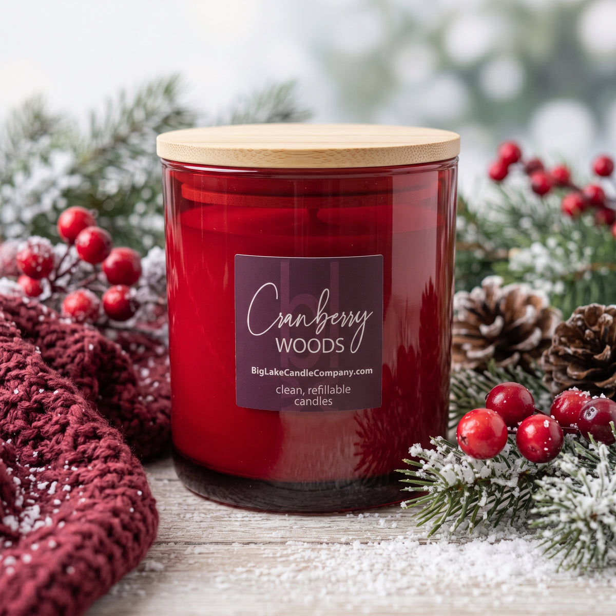 Cranberry Woods — 13.5 oz Refillable Candle