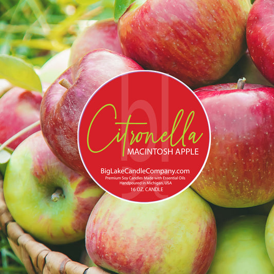 Macintosh Apple Citronella Outdoor Candles