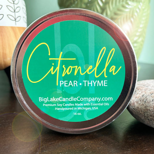 Pear and Thyme Outdoor Citronella Candles