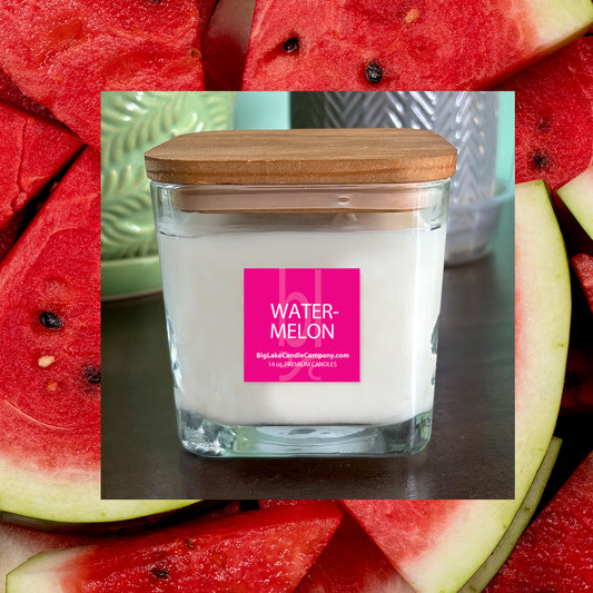Watermelon Refillable Glass Candle (14 oz.)