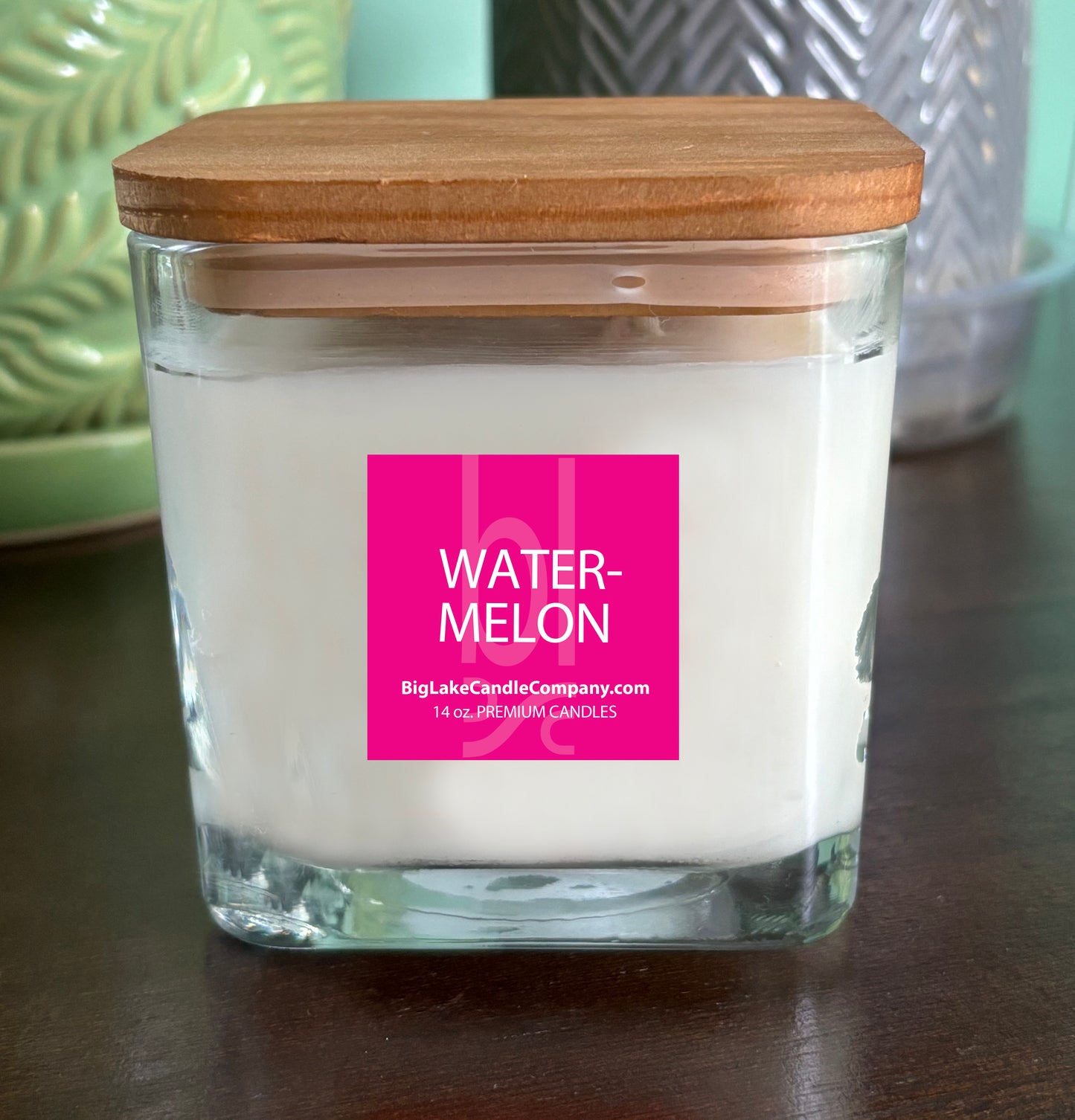 Watermelon Refillable Glass Candle (14 oz.)