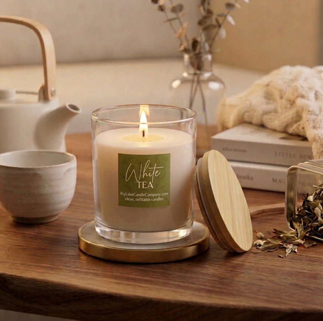 White Tea — 13.5 oz Refillable Candle